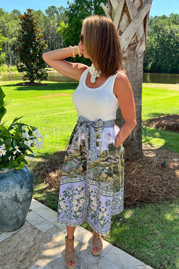 Countryside Landscape Midi Skirt by Farm Rio