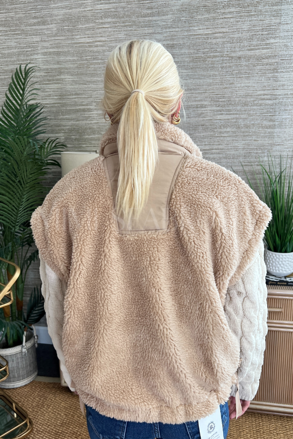 Crenshaw vest jacket, beige