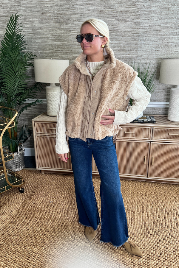 Crenshaw vest jacket, beige