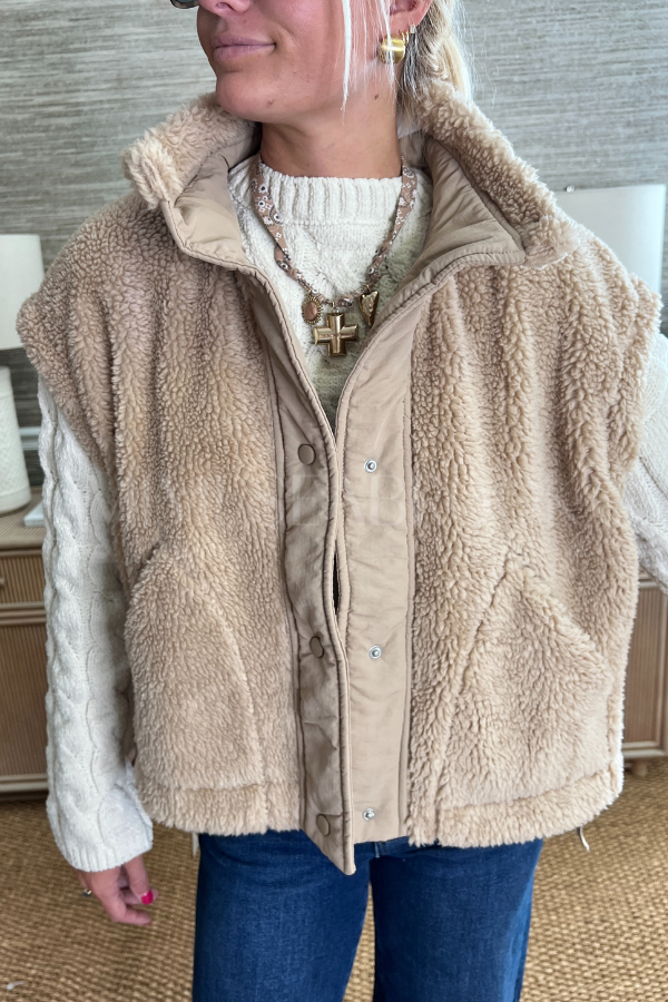 Crenshaw vest jacket, beige