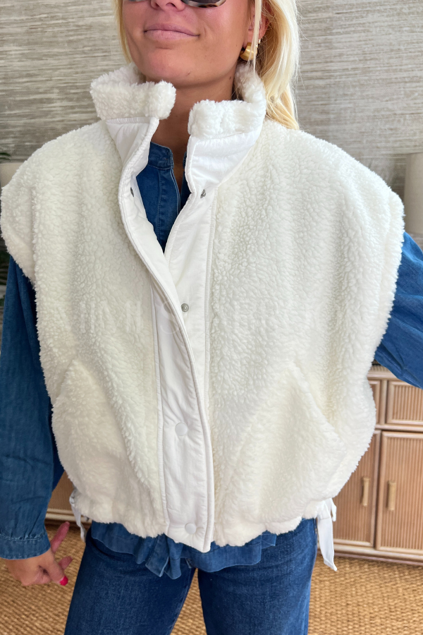 Crenshaw vest jacket, white