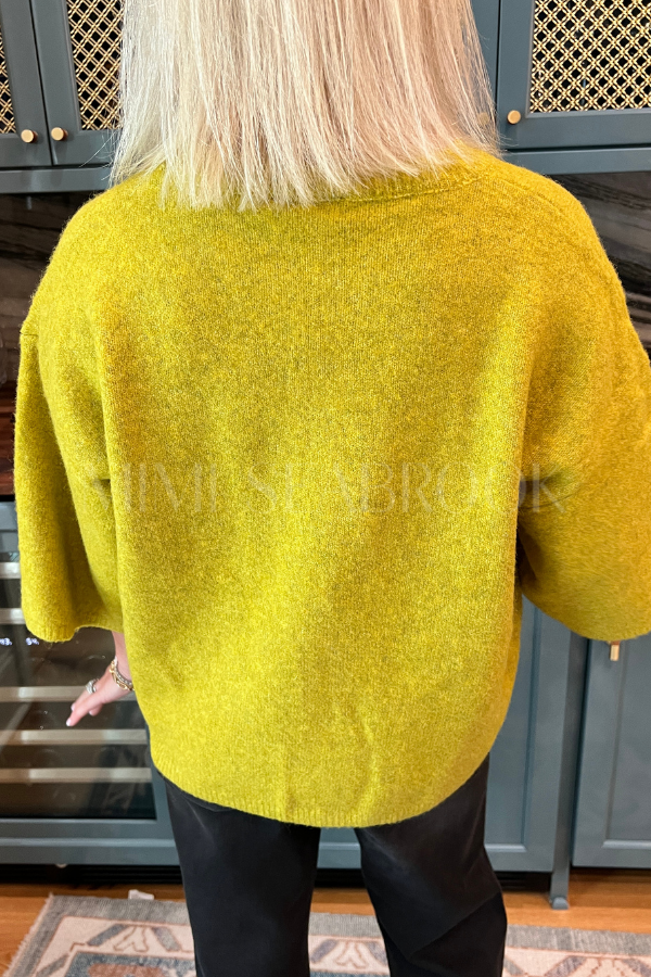 Cresswell sweater top, chatreuse