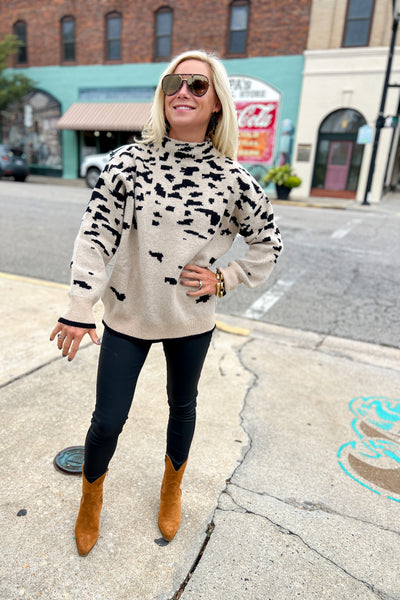 Carpenter sweater, taupe/black
