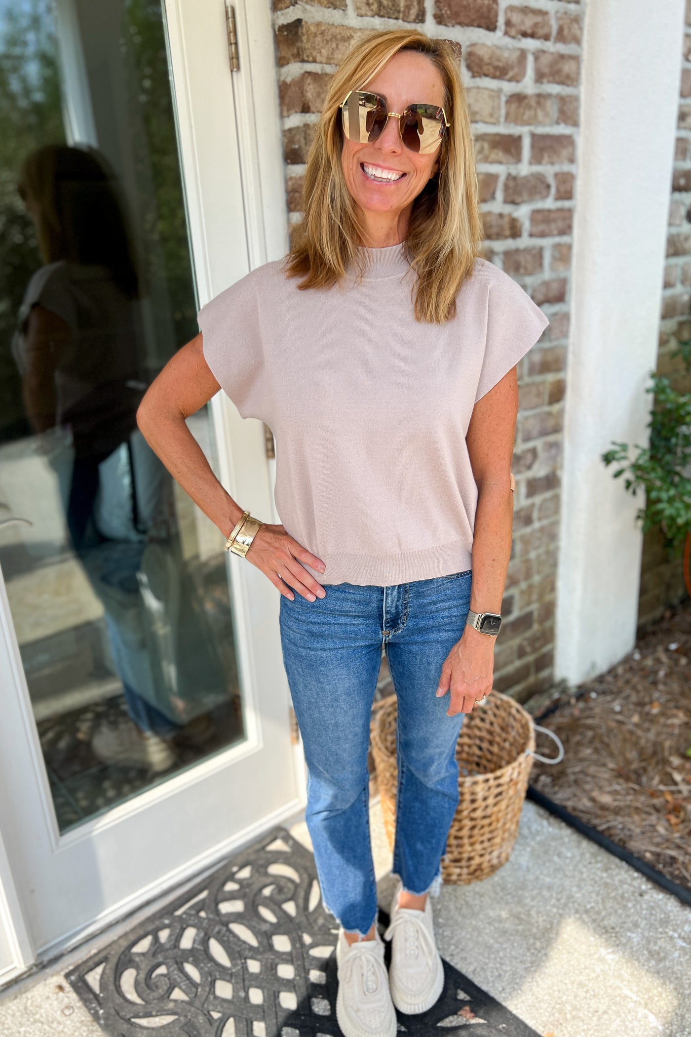 McKenna sweater, latte