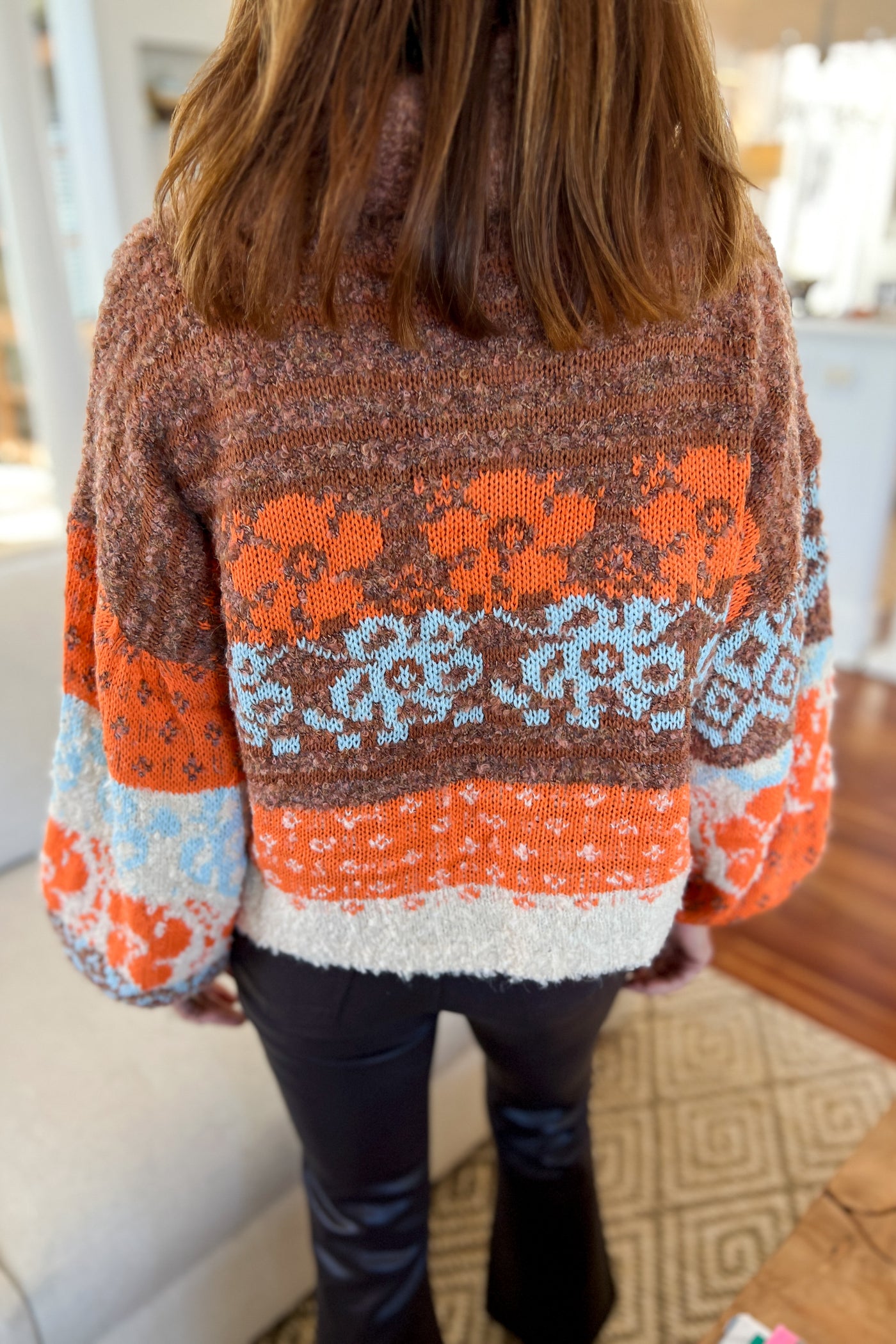Kaylee sweater, orange multi
