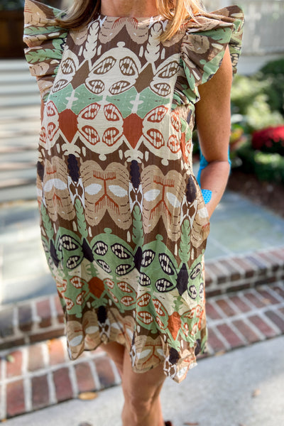 Brookfield dress, taupe