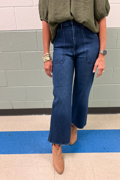 Angela jeans, dark denim