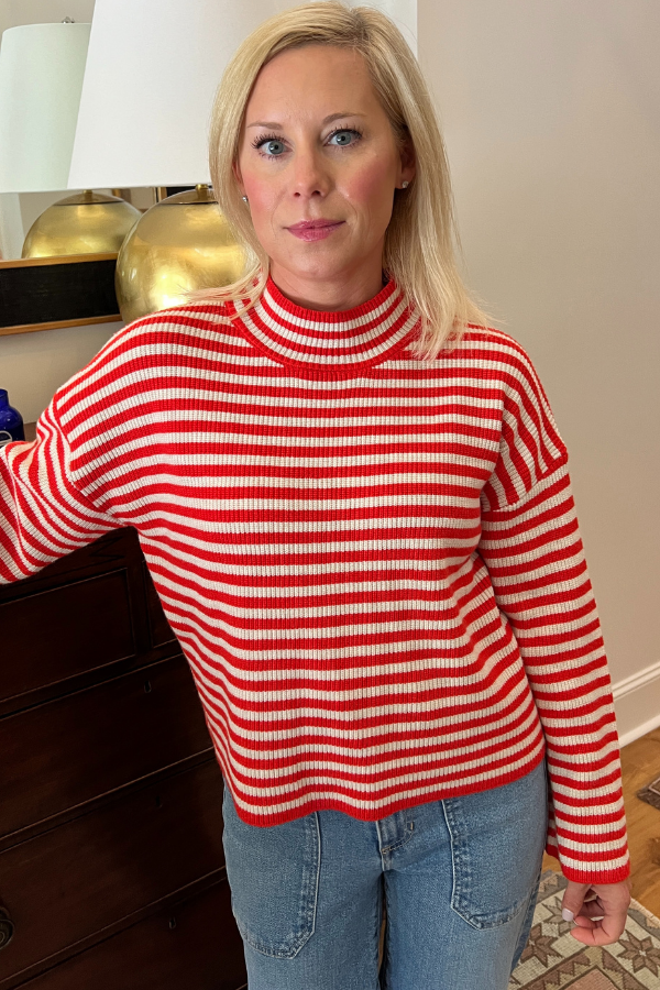 Darcie sweater, tomato