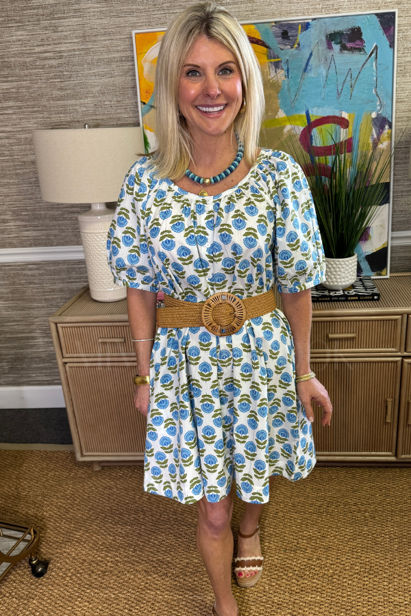 Day Dress, Liv Blue Motif by Livro
