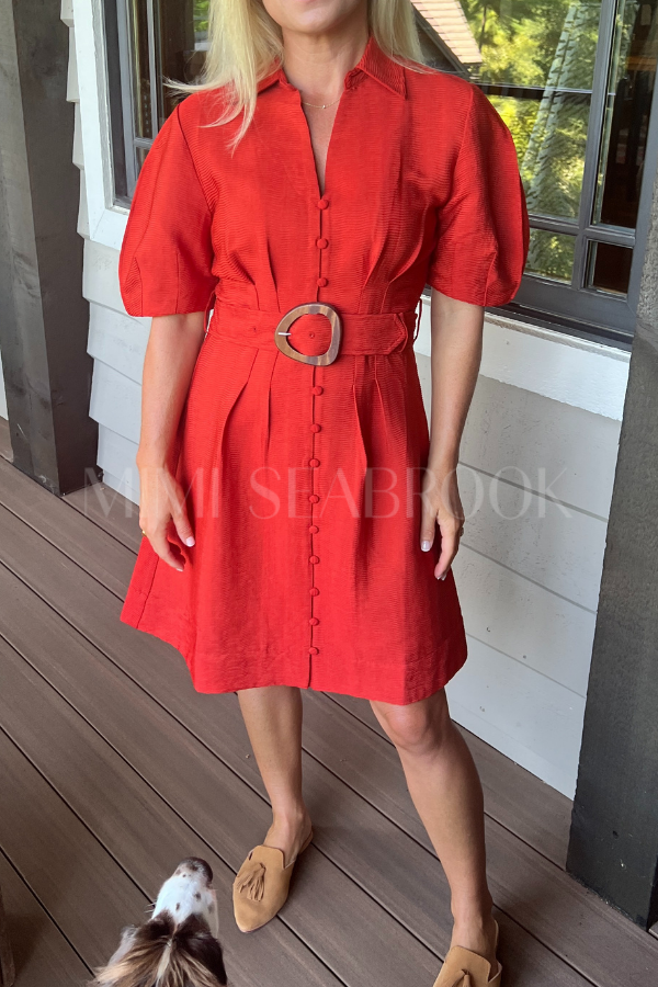 Delroy dress, amber