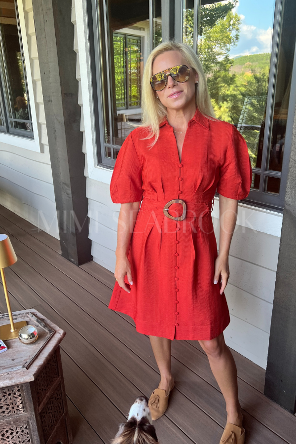 Delroy dress, amber