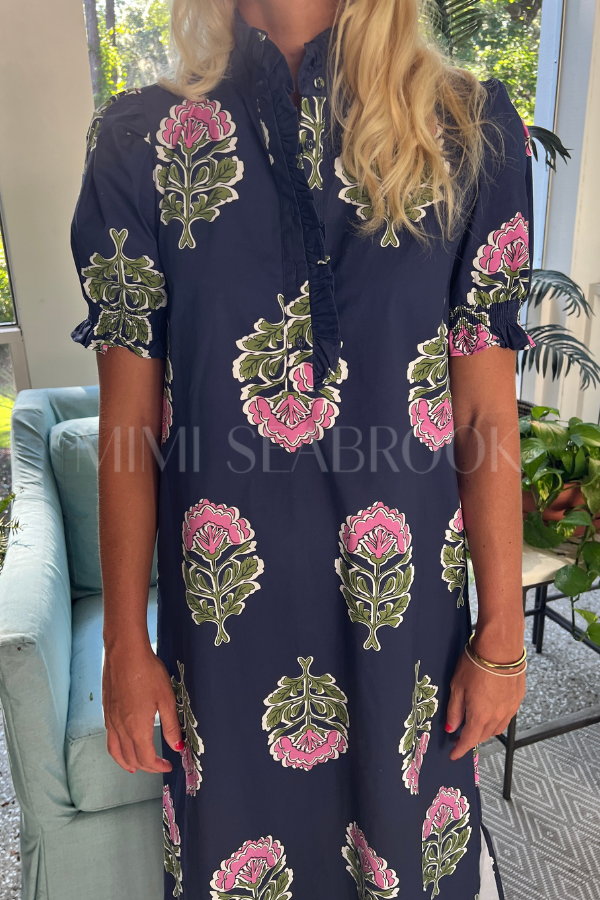 Delta dress, navy