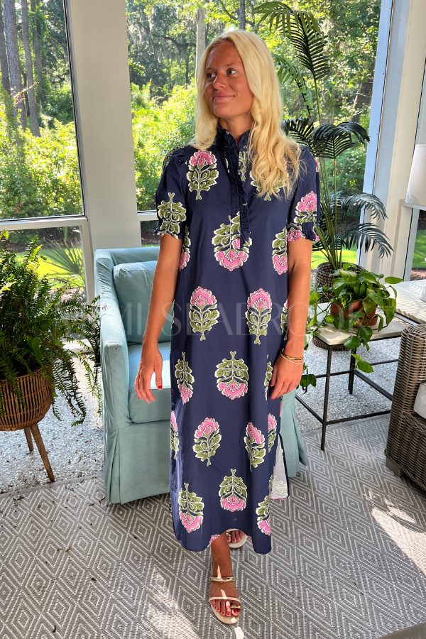 Delta dress, navy