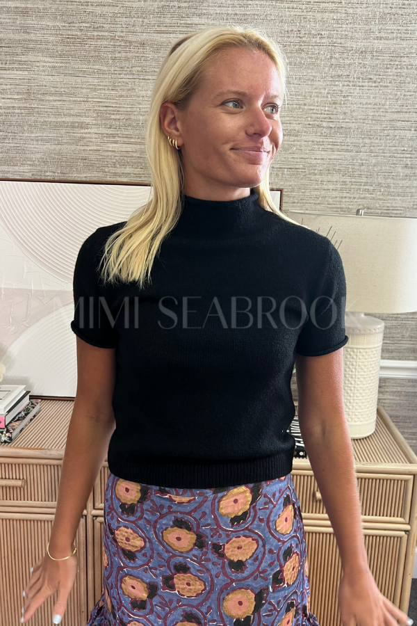 Dempsey sweater top, black