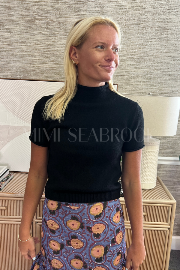 Dempsey sweater top, black