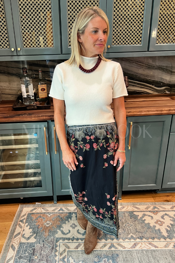 Dempsey top, ivory