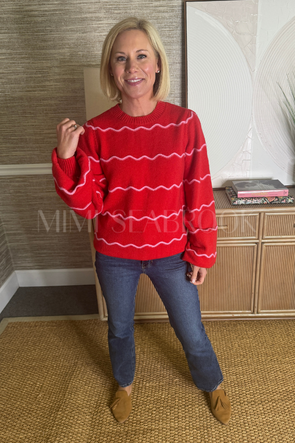 Denise sweater, red