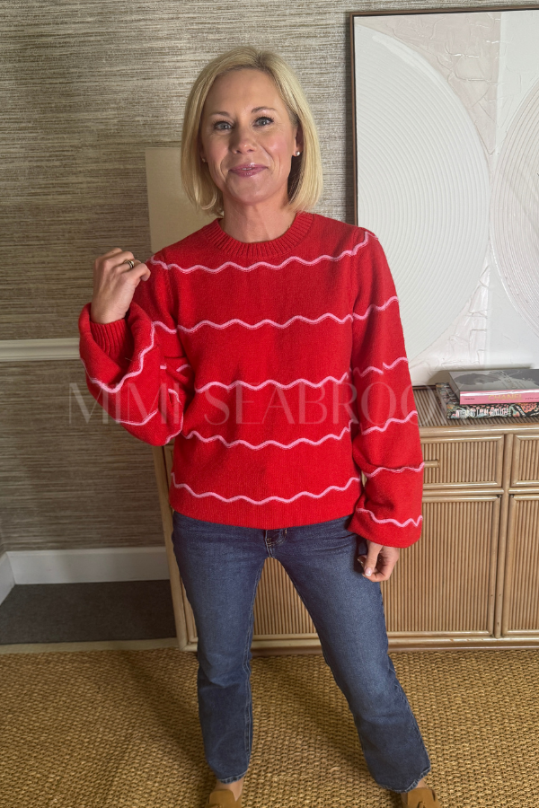 Denise sweater, red