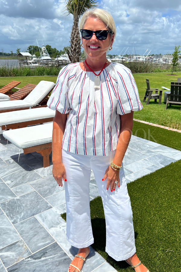 Denny top, white