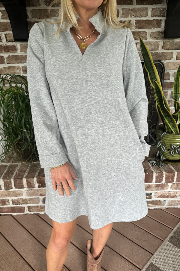Derby dress, heather grey