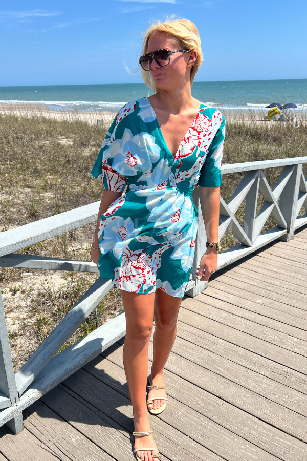 Dina Mini Dress, LA Rouge North Sea by Cleobella
