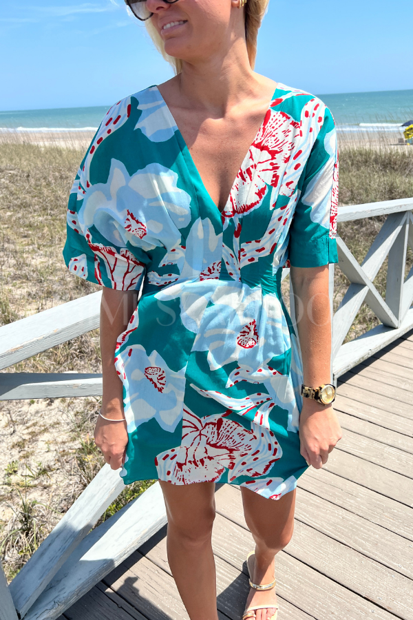 Dina Mini Dress, LA Rouge North Sea by Cleobella