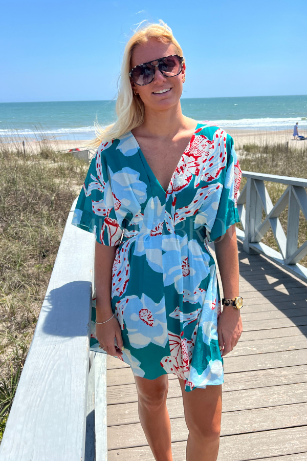 Dina Mini Dress, LA Rouge North Sea by Cleobella