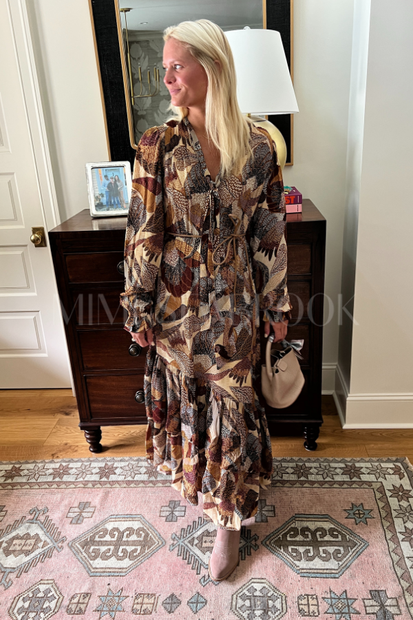 Dotted Macaws Cream Maxi Dress by Farm Rio