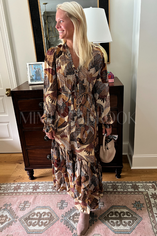 Dotted Macaws Cream Maxi Dress by Farm Rio