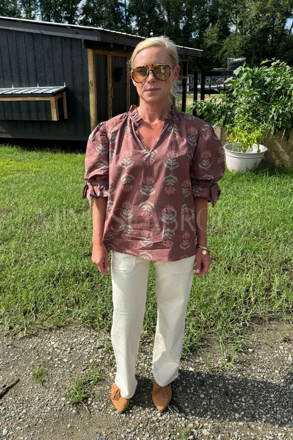 Dulcie top, brown