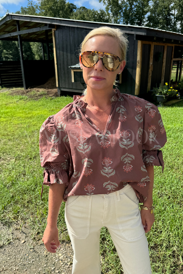 Dulcie top, brown