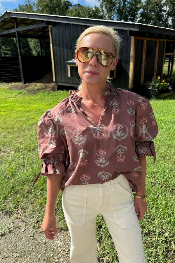 Dulcie top, brown