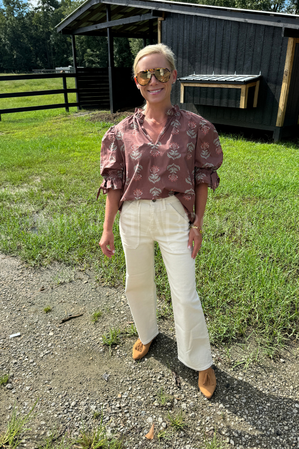 Dulcie top, brown