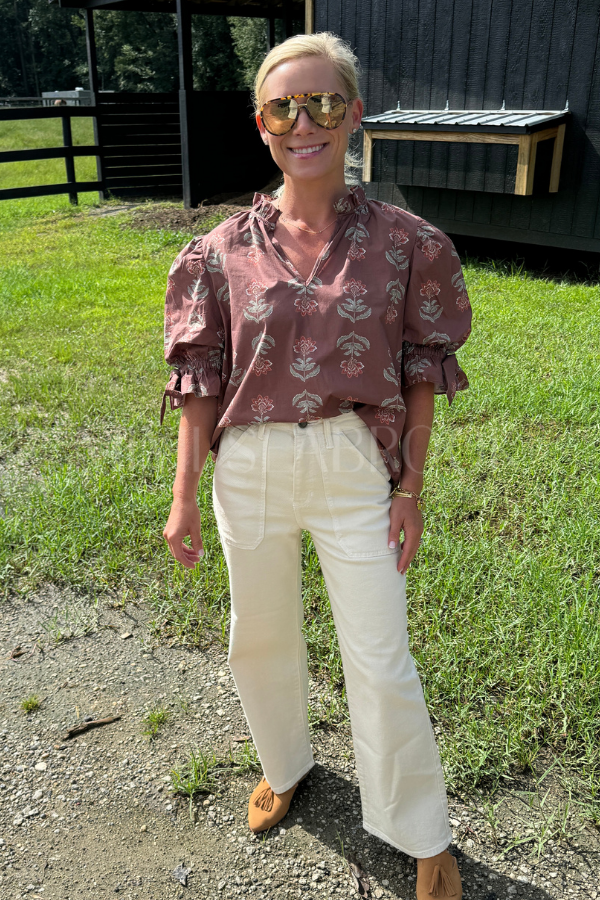 Dulcie top, brown