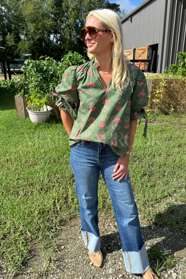 Dulcie top, olive