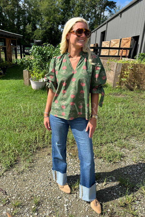 Dulcie top, olive