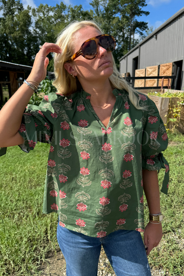Dulcie top, olive