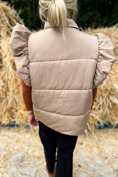 Remi vest jacket, camel