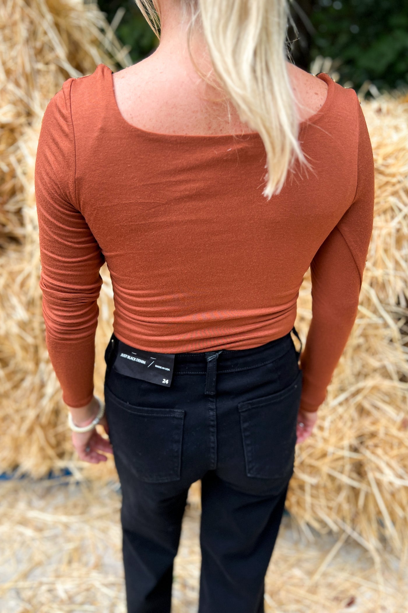 Hadley bodysuit top, toffee