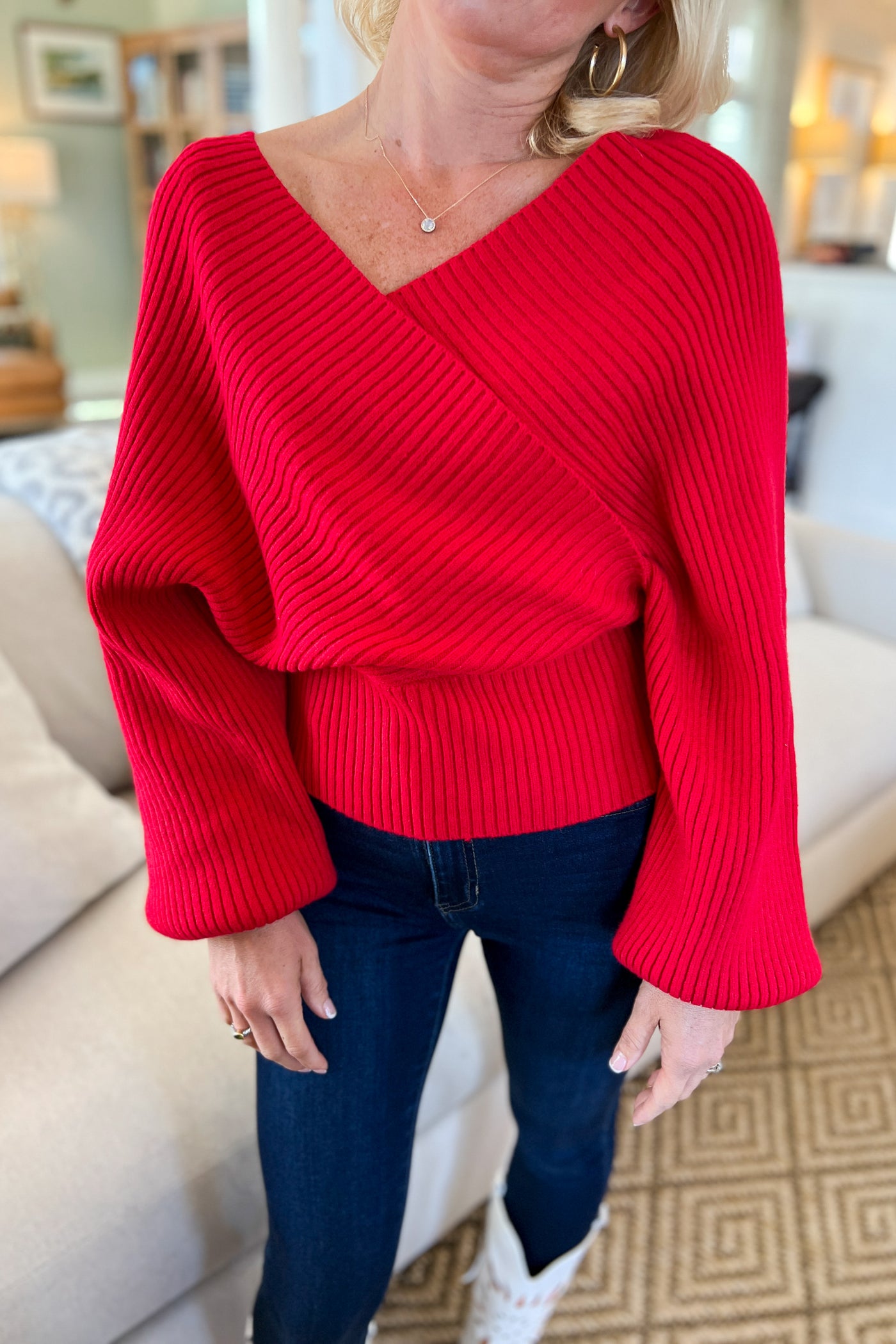 Hillside sweater, red