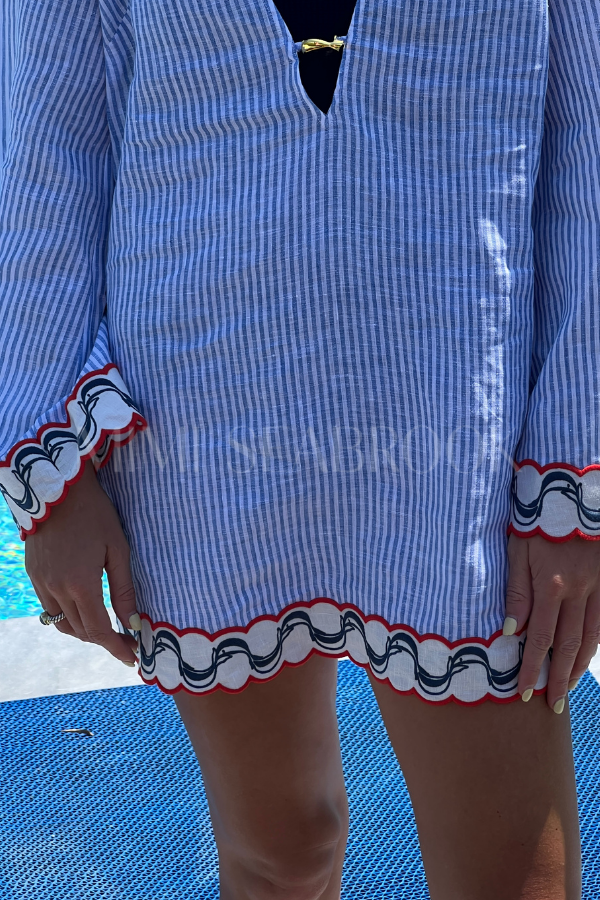 EMBROIDERY COVER UP, peixe copa by FARM RIO