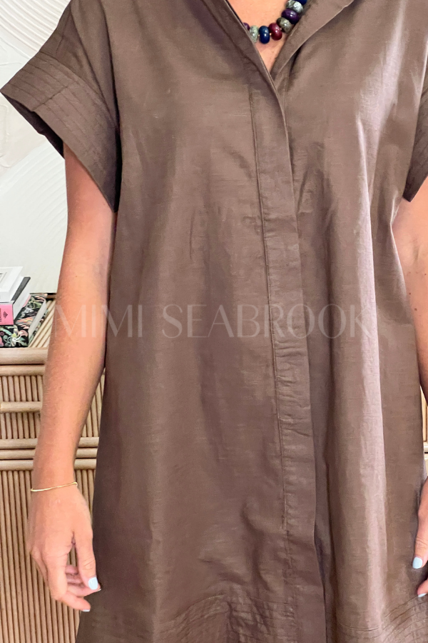 Eaton dress, brown