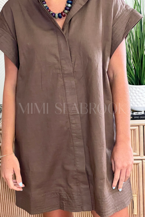 Eaton dress, brown