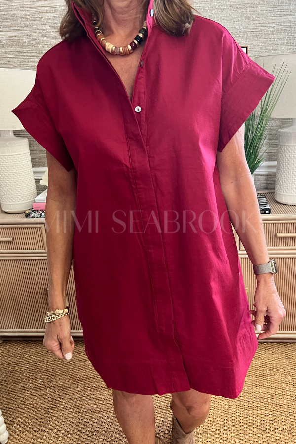 Eaton dress, merlot