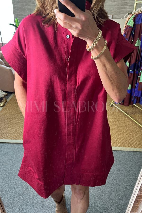 Eaton dress, merlot