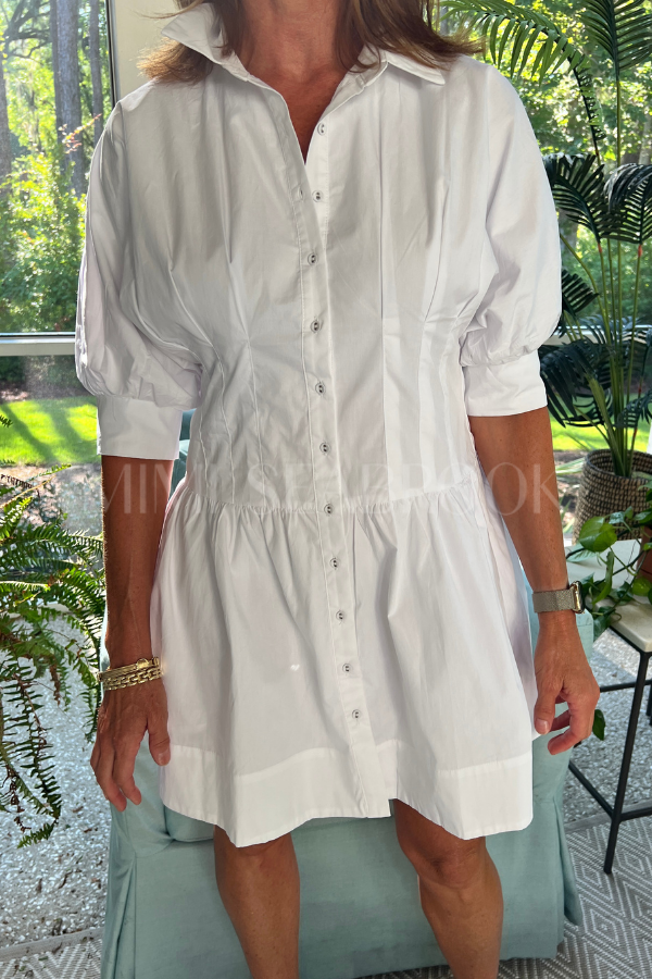 Elbridge dress, white
