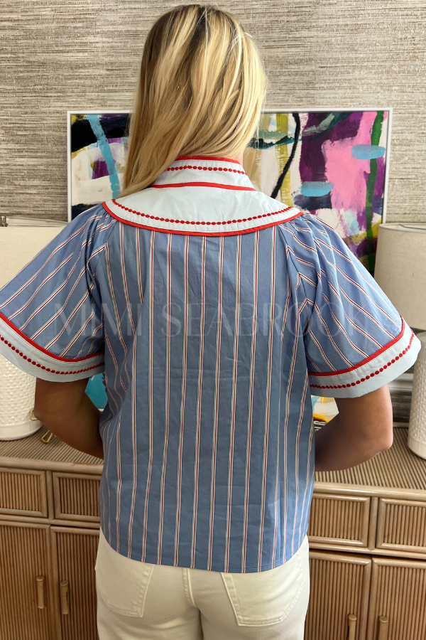 Elenora top, light blue