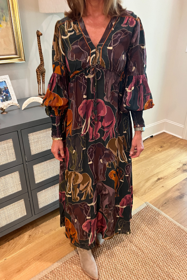 Elephant maxi dress online