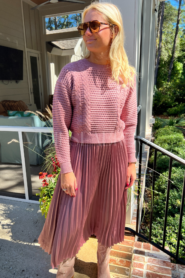 Elian dress, ash rose