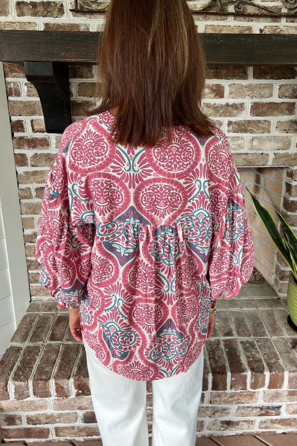 Elisha top, woodrose multi